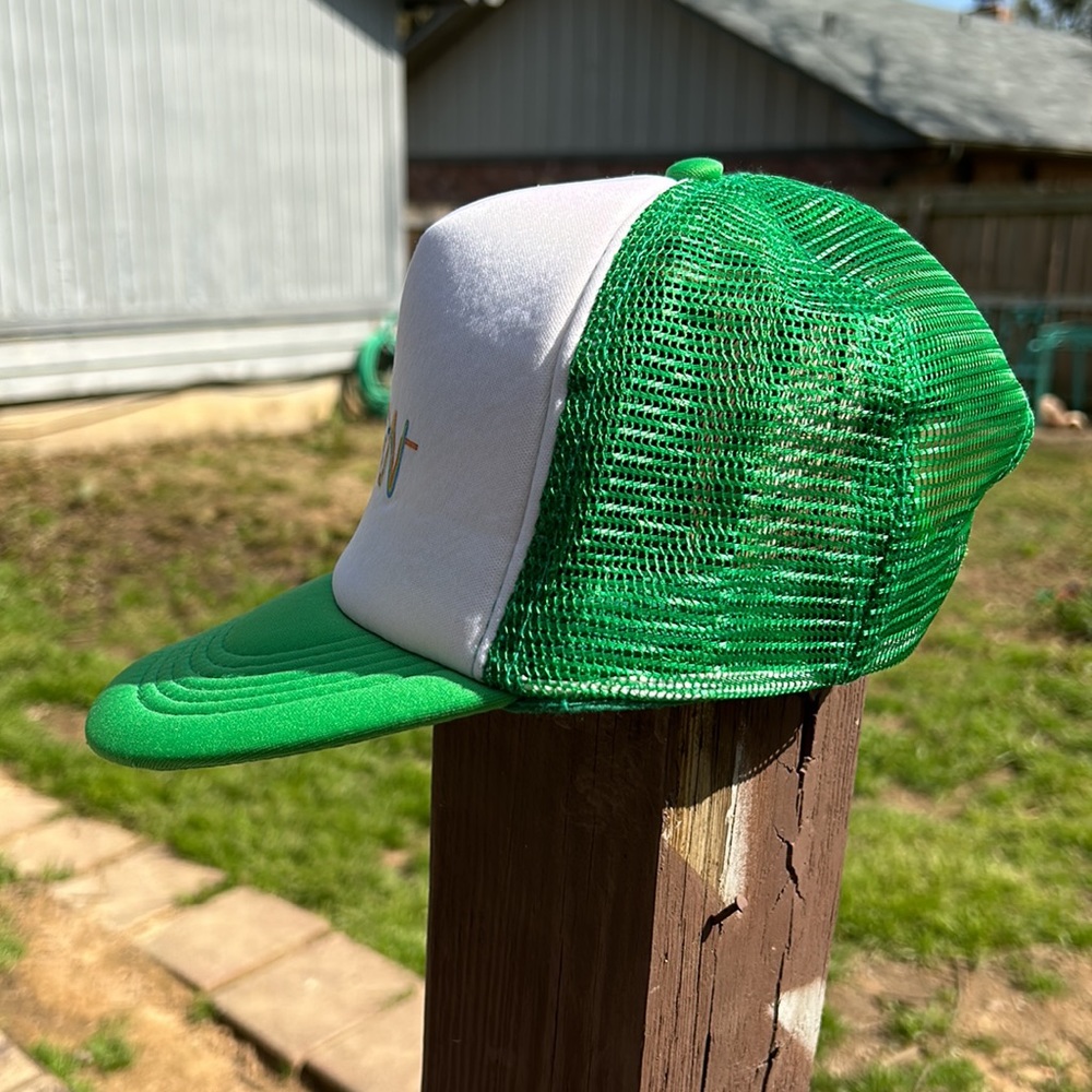 Y2k Microsoft Learn Computers White Green Trucker… - image 3